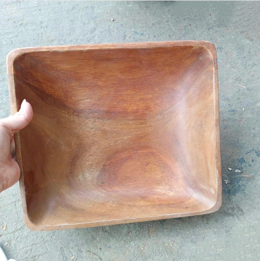 Wooden Square Bowl